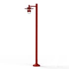 Roger Pradier - Lampadaire Kent N°4 E27 Diffuseur clair Rouge 110