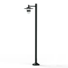Roger Pradier - Lampadaire Kent N°4 E27 Diffuseur verre dépoli Gris 059