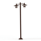 Roger Pradier - Lampadaire Kent N°5 E27 Diffuseur clair Rouille 046