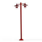 Roger Pradier - Lampadaire Kent N°5 E27 Diffuseur clair Rouge 110