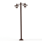 Roger Pradier - Lampadaire Kent N°5 E27 Diffuseur verre dépoli Rouille 046