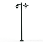 Roger Pradier - Lampadaire Kent N°5 E27 Diffuseur verre dépoli Gris 059