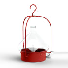 Roger Pradier - Luminaire mobile La Hutte N°2 prise type G Rouge tomate 110