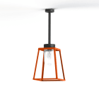 Roger Pradier - Plafonnier Lampiok 2 N°1 diffuseur clair Orangé pur 014 - Gris noir 107