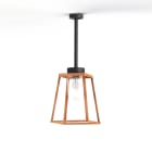 Roger Pradier - Plafonnier Lampiok 2 N°1 diffuseur clair Cuivre patiné vernis 080 - Gris 107