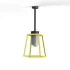 Roger Pradier - Plafonnier Lampiok 2 N°1 diffuseur opale Jaune soufre 068 - Gris noir 107