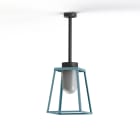 Roger Pradier - Plafonnier Lampiok 2 N°1 diffuseur opale Bleu 111 - Gris noir 107