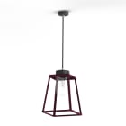 Roger Pradier - Suspension Lampiok 2 N°2 diffuseur clair Rouge vin 066 - Gris noir 107