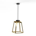 Roger Pradier - Suspension Lampiok 2 N°2 diffuseur clair Laiton vernis teinté 070 - Gris 107