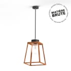 Roger Pradier - Suspension Lampiok 2 N°2 Cuivre brut 082 Diffuseur clair - Gris noir 107