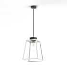 Roger Pradier - Suspension Lampiok 2 N°2 diffuseur clair Blanc pur 101 - Gris noir 107