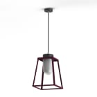 Roger Pradier - Suspension Lampiok 2 N°2 diffuseur opale Rouge vin 066 - Gris noir 107
