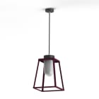 Roger Pradier - Suspension Lampiok 2 N°2 diffuseur opale Rouge vin 066 - Gris noir 107