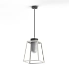 Roger Pradier - Suspension Lampiok 2 N°2 diffuseur opale Blanc pur 101 - Gris noir 107