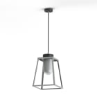 Roger Pradier - Suspension Lampiok 2 N°2 diffuseur opale Gris soie 105 - Gris noir 107