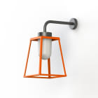 Roger Pradier - Applique Lampiok 2 N°3 diffuseur opale Orangé pur 014 - Gris noir 107
