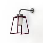 Roger Pradier - Applique Lampiok 2 N°3 diffuseur opale Rouge vin 066 - Gris noir 107