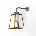 Roger Pradier - Applique Lampiok 2 N°3 diffuseur opale Laiton vernis teinté 070 - Gris noir 107