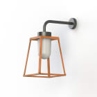 Roger Pradier - Applique Lampiok 2 N°3 diffuseur opale Cuivre patiné vernis 080 - Gris noir 107