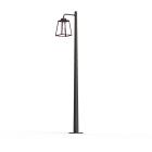 Roger Pradier - Lampadaire Lampiok 2 N°4 diffuseur clair Rouge vin 066 - Gris noir 107