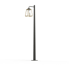 Roger Pradier - Lampadaire Lampiok 2 N°4 diffuseur clair Laiton vernis teinté 070 - Gris 107
