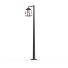 Roger Pradier - Lampadaire Lampiok 2 N°4 diffuseur opale Rouge vin 066 - Gris noir 107