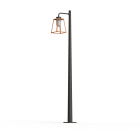 Roger Pradier - Lampadaire Lampiok 2 N°4 diffuseur opale Cuivre patiné vernis 080 - Gris 107
