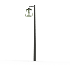 Roger Pradier - Lampadaire Lampiok 2 N°4 diffuseur opale Vert fougère 109 - Gris noir 107