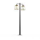 Roger Pradier - Lampadaire Lampiok 2 N°5 diffuseur clair Laiton vernis teinté 070 - Gris 107