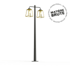 Roger Pradier - Lampadaire Lampiok 2 N°5 Laiton brut 072 Diffuseur clair - Gris noir 107