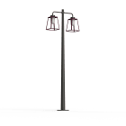 Roger Pradier - Lampadaire Lampiok 2 N°5 diffuseur opale Rouge vin 066 - Gris noir 107