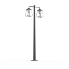 Roger Pradier - Lampadaire Lampiok 2 N°5 diffuseur opale Gris soie 105 - Gris noir 107