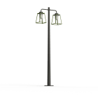 Roger Pradier - Lampadaire Lampiok 2 N°5 diffuseur opale Vert fougère 109 - Gris noir 107