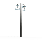 Roger Pradier - Lampadaire Lampiok 2 N°5 diffuseur opale Bleu 111 - Gris noir 107