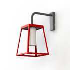 Roger Pradier - Applique Lampiok 4 N°2 LED 35w 2700°k Tube PMMA Gris noir 107- Rouge tomate 110