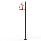 Roger Pradier - Lampadaire Lampiok 4 N°3 LED 35w 2700°k PMMA opale Rouge tomate 110