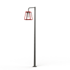 Roger Pradier - Lampadaire Lampiok 4 N°4 LED 35w 3000°k tube PMMA Gris noir 107 - Rouge 110