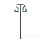 Roger Pradier - Lampadaire Lampiok 4 N°5 LED 35w 2700°k PMMA satiné Gris 107 - Vert 067