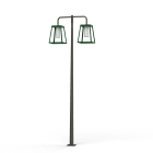Roger Pradier - Lampadaire Lampiok 4 N°6 LED 35w 2700°k Tube PMMA Gris 107 - Vert 067