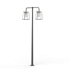 Roger Pradier - Lampadaire Lampiok 4 N°6 LED 35w 3000°k tube PMMA Gris noir 107 - Gris soie 105