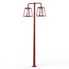 Roger Pradier - Lampadaire Lampiok 4 N°6 LED 35w 2700°k Tube PMMA Rouge tomate 110