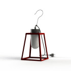 Roger Pradier - Luminaire mobile Lampiok 1 N°1 prise type G clair Rouge tomate 110
