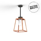 Roger Pradier - Roger Pradier - Suspension Lampiok 1 N°2 Cuivre brut 082 Diffuseur clair