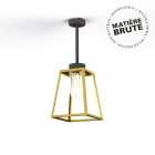 Roger Pradier - Roger Pradier - Suspension Lampiok 1 N°2 Laiton brut 072 Diffuseur clair