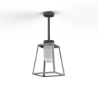 Roger Pradier - Suspension Lampiok 1 N°2 opale Gris soie 105