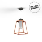 Roger Pradier - Roger Pradier - Suspension Lampiok 1 N°3 Cuivre brut 082 Diffuseur opale