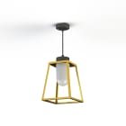 Roger Pradier - Suspension Lampiok 1 N°3 opale Laiton vernis teinté 070