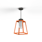Roger Pradier - Suspension Lampiok 1 N°3 opale Orangé pur 014