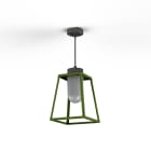 Roger Pradier - Suspension Lampiok 1 N°3 opale Vert fougère 109