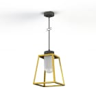 Roger Pradier - Suspension Lampiok 1 N°4 opale Laiton vernis teinté 070